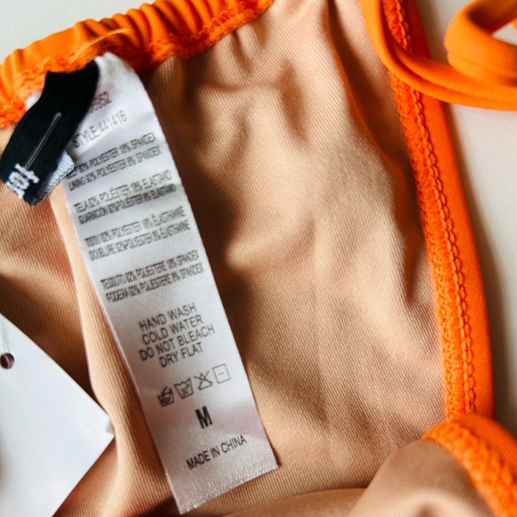 NWT Orange side tie bikini bottom, MD - Picture 4 of 4